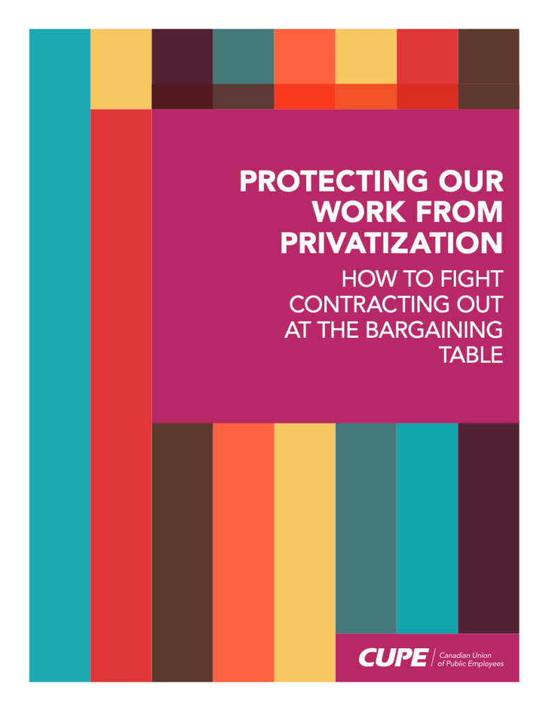 Cover image of guide to protect our work from privatization